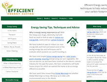 Tablet Screenshot of efficientenergysaving.co.uk